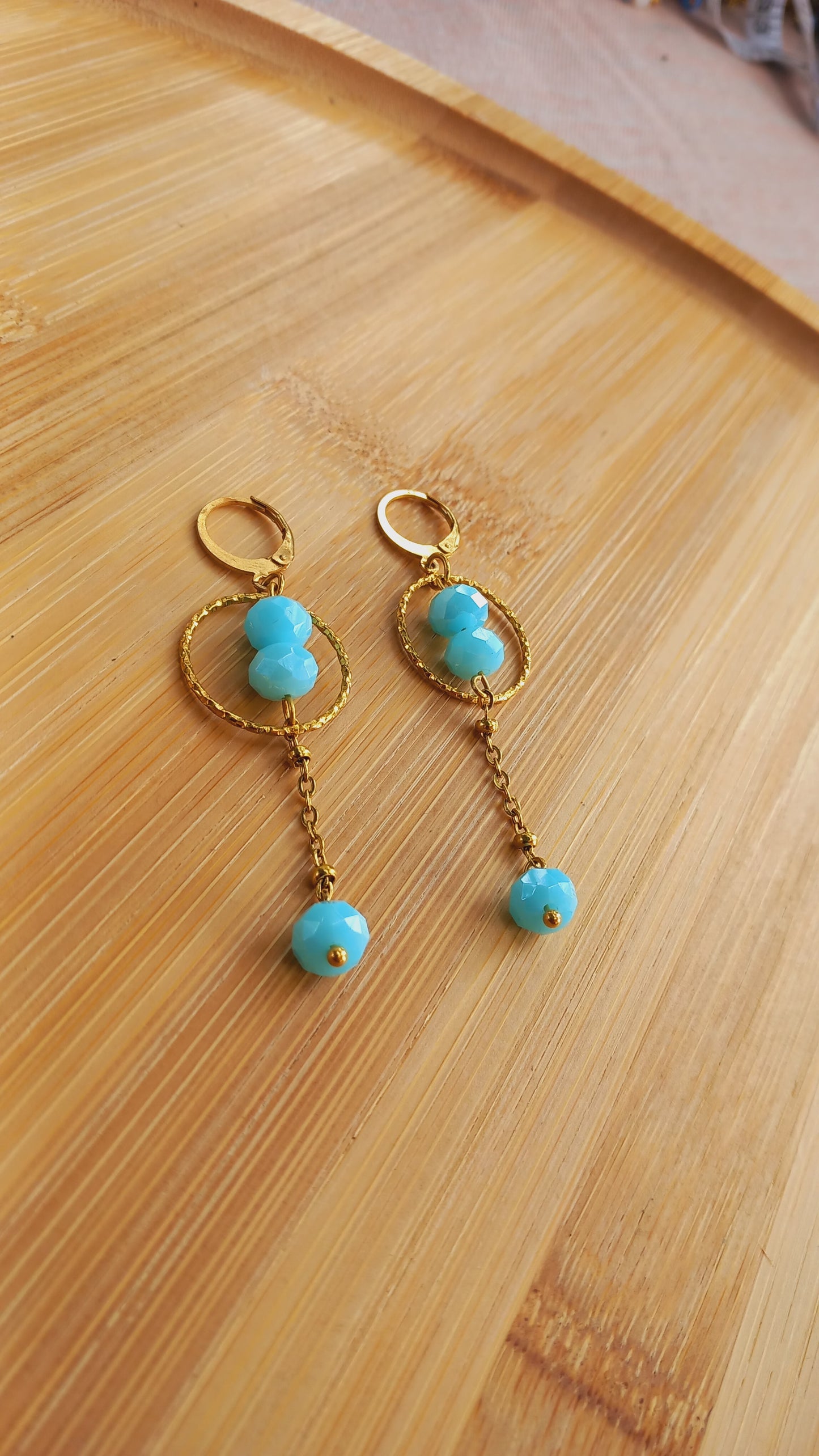 Boucles d'oreilles "Turquoise" - LilyBijoux