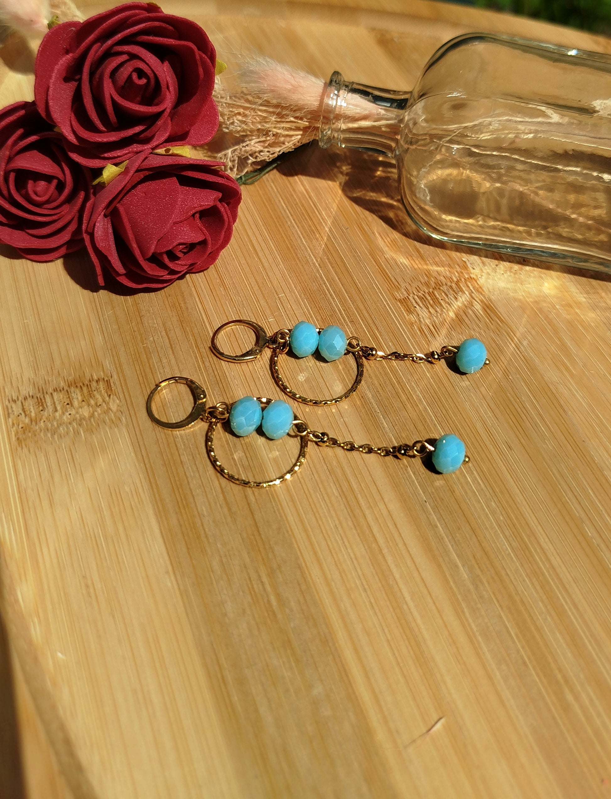 Boucles d'oreilles "Turquoise" - LilyBijoux