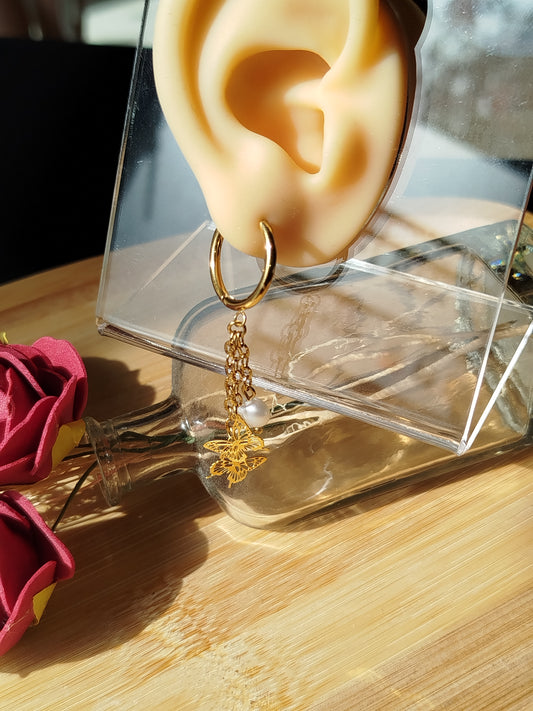 Boucles d’oreilles pendantes papillons - LilyBijoux
