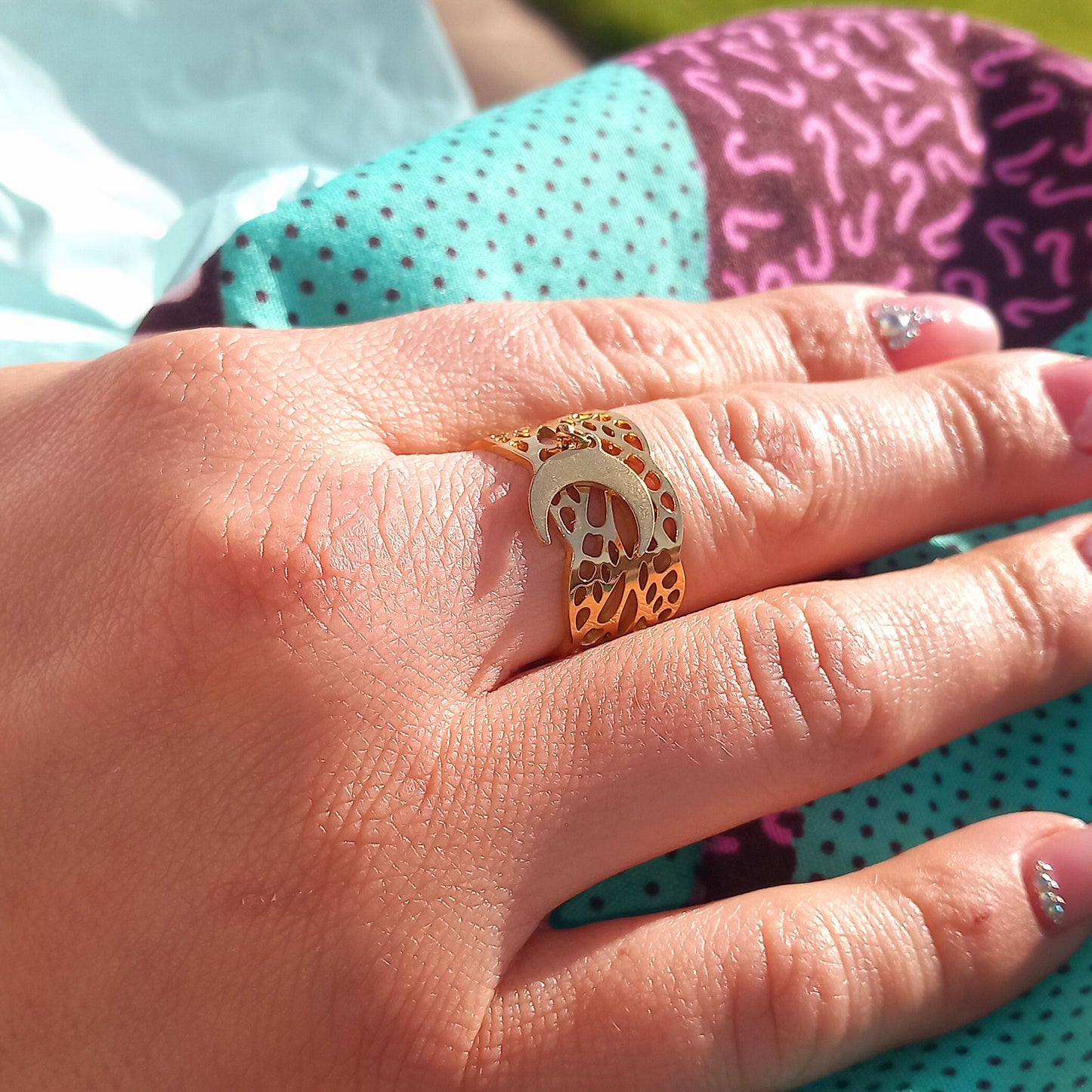 Bague breloque "LUNE" - LilyBijoux